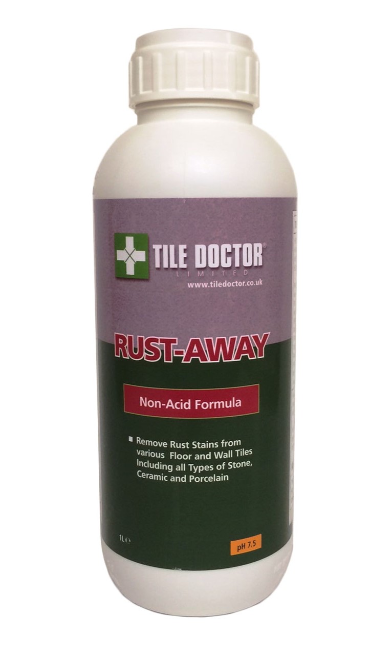 Tile Doctor Rust Away for the removal of rust stains from tile and stone