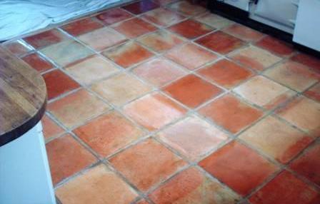 terracotta Tiled Floor example
