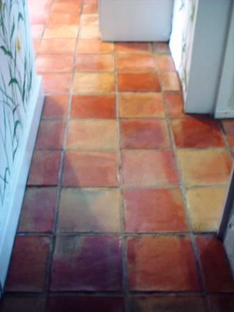 terracotta Tiled Floor example