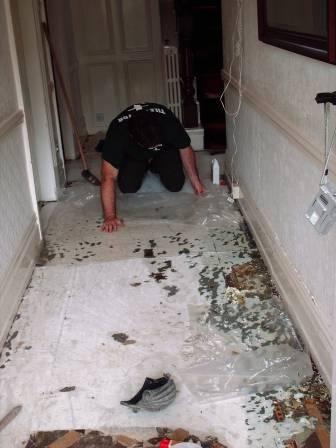 Tile Doctor at Work Cleaing Tiled Floors